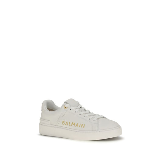 Zapatillas bajas Balmain de piel de becerro blanca Bos Taurus