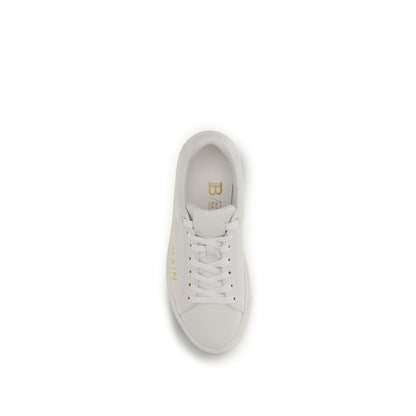 Zapatillas bajas Balmain de piel de becerro blanca Bos Taurus