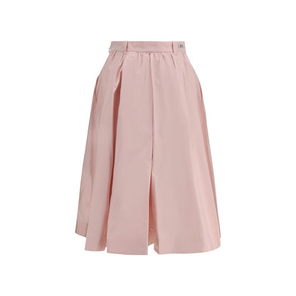 Falda larga de seda multicolor Prada