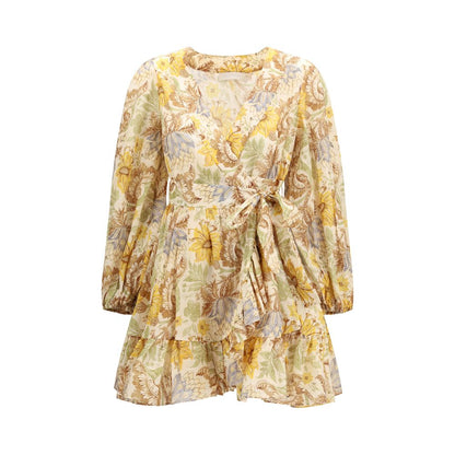 Vestido casual de algodón bicolor Zimmermann