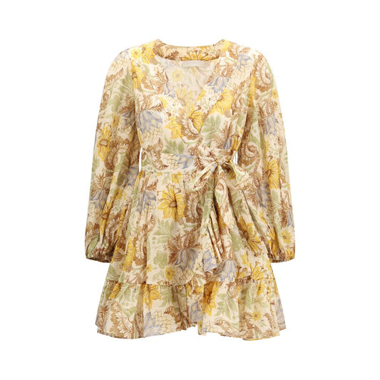 Vestido casual de algodón bicolor Zimmermann
