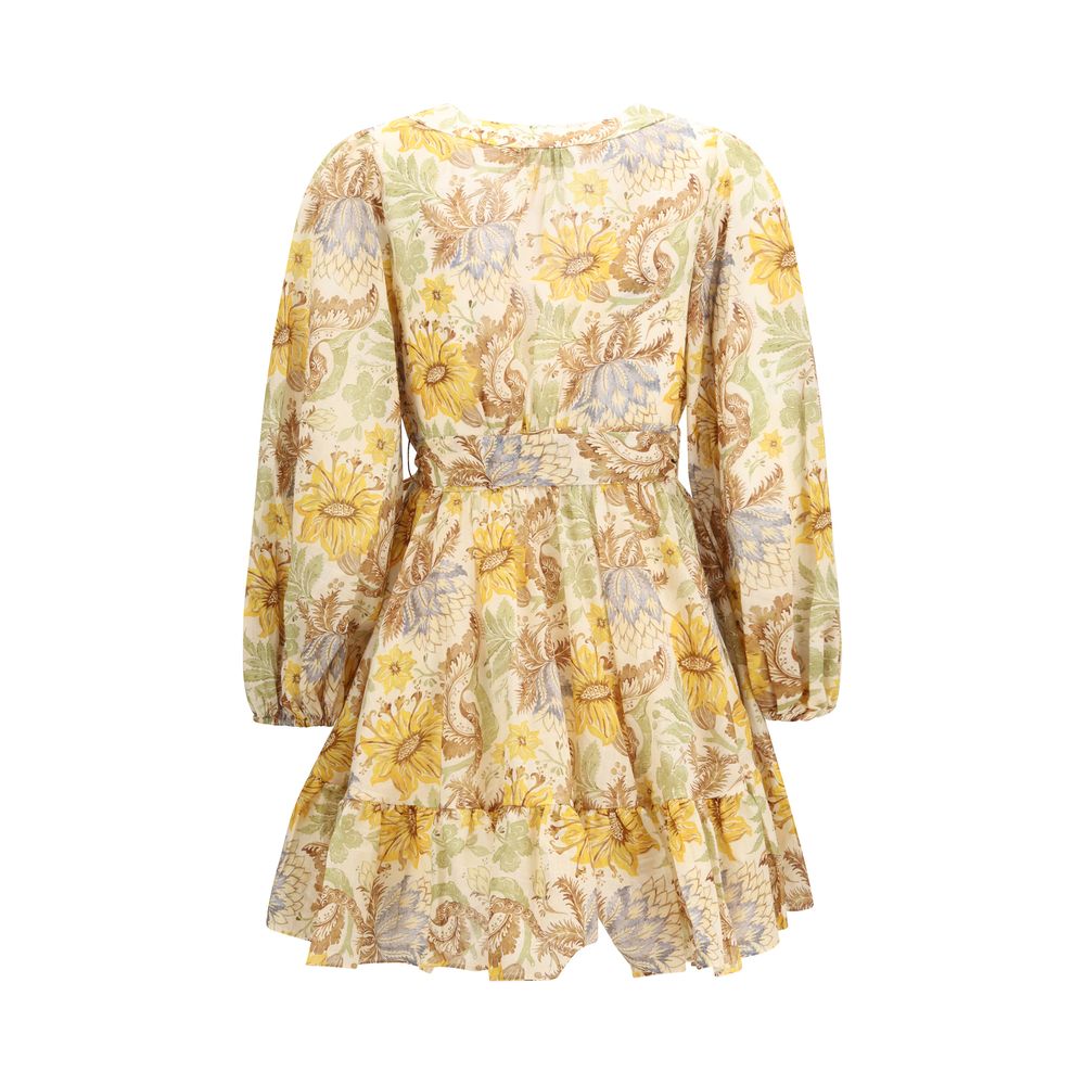 Vestido casual de algodón bicolor Zimmermann