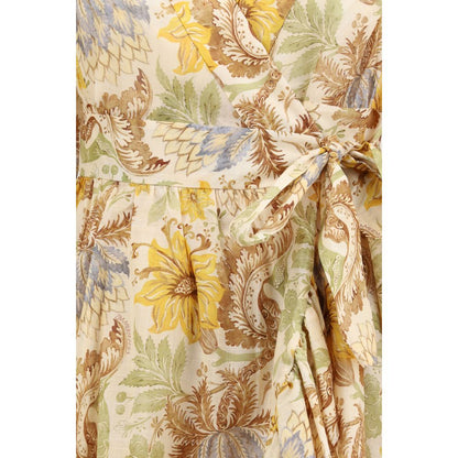 Vestido casual de algodón bicolor Zimmermann