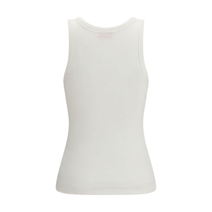 Camiseta sin mangas de algodón blanco Diesel