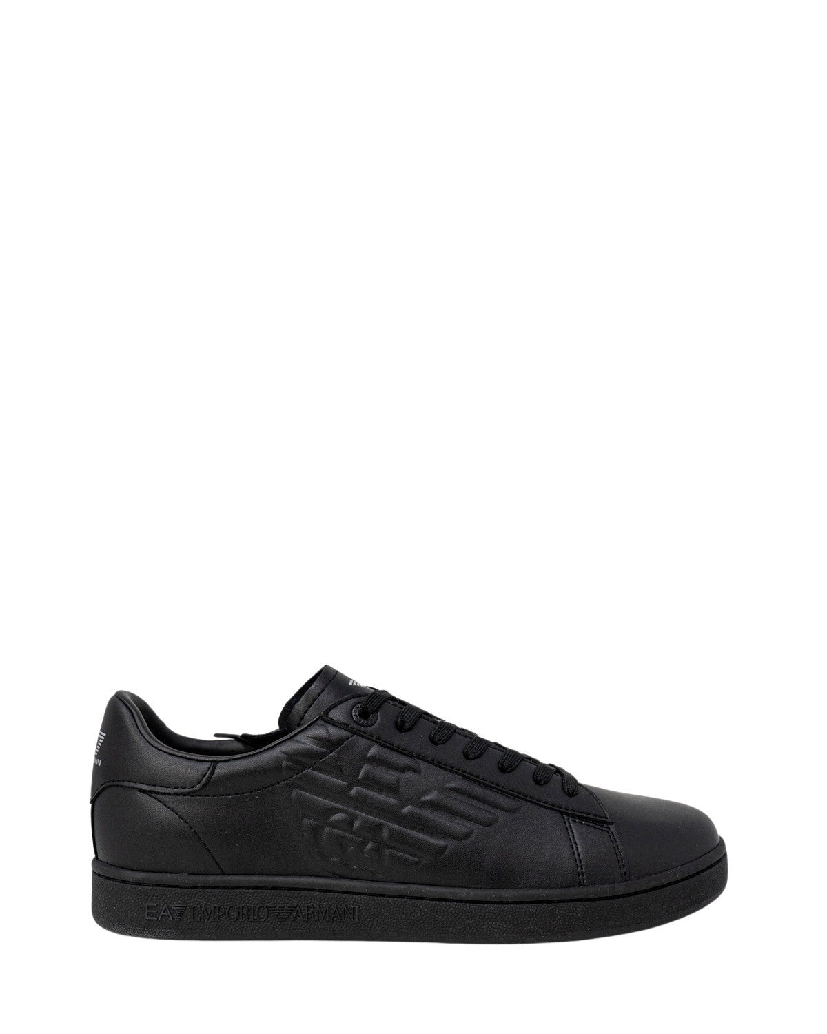 EA7 Emporio Armani Black Polyester Low-Top Sneakers