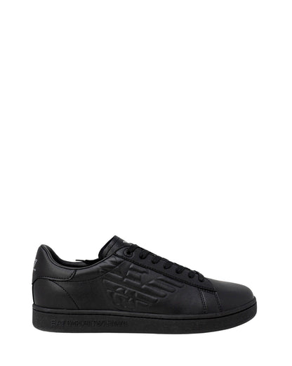 EA7 Emporio Armani Black Polyester Low-Top Sneakers