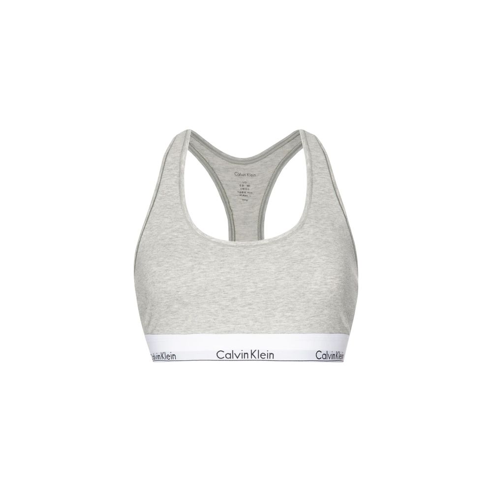 Sujetador de algodón gris Calvin Klein Underwear