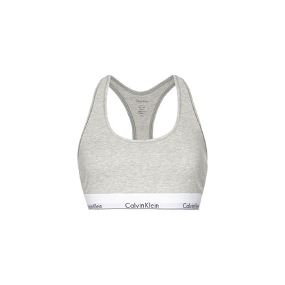 Sujetador de algodón gris Calvin Klein Underwear