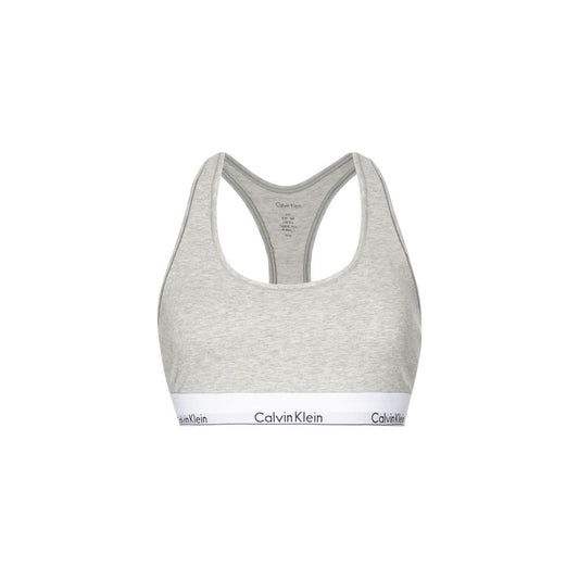 Sujetador de algodón gris Calvin Klein Underwear