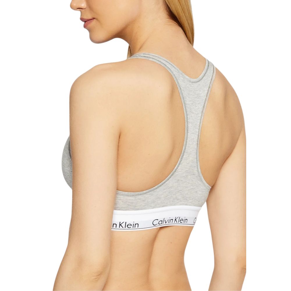 Sujetador de algodón gris Calvin Klein Underwear
