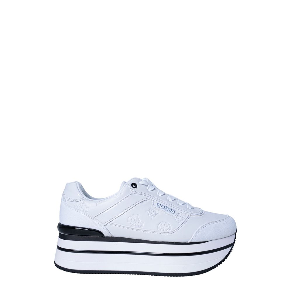 Zapatillas de plataforma de poliéster blancas Guess