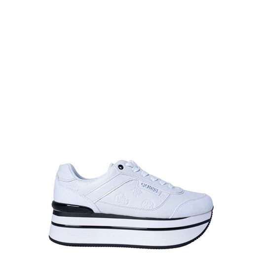Zapatillas de plataforma de poliéster blancas Guess