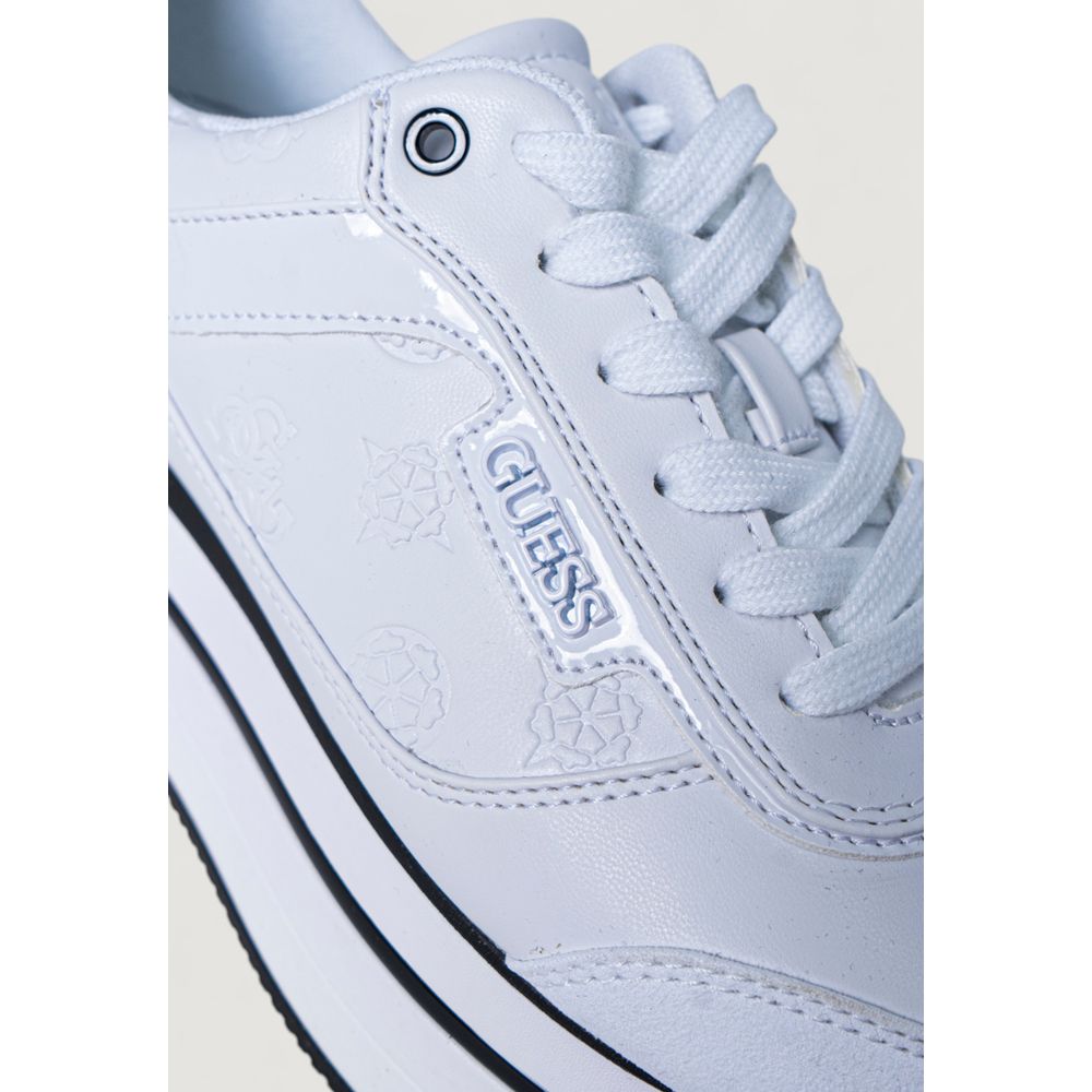 Zapatillas de plataforma de poliéster blancas Guess