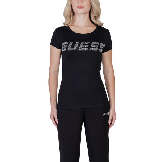 Camiseta Guess Active de algodón negra
