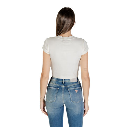 Camiseta Calvin Klein Jeans de algodón color crema