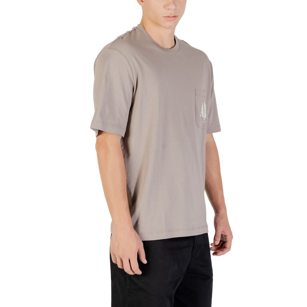 Armani Exchange T-shirt marron en coton respirant
