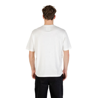 Armani Exchange Cream Cotton T-Shirt - Short Sleeve and Regular Fit -