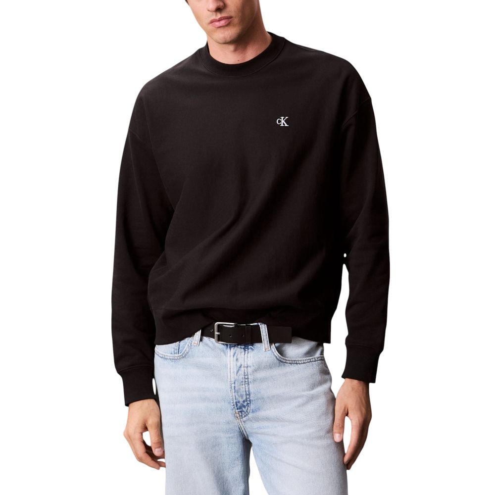 Sudadera de algodón negra de Calvin Klein Jeans