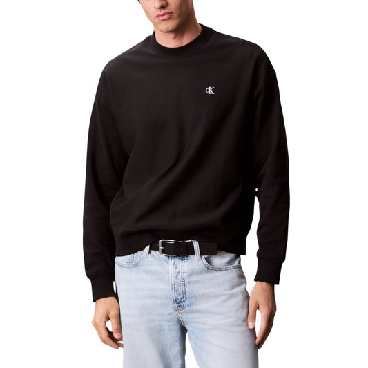 Sudadera de algodón negra de Calvin Klein Jeans