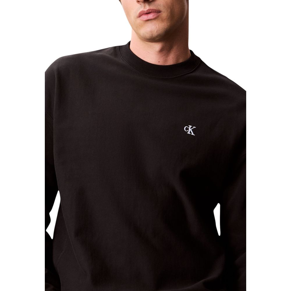 Sudadera de algodón negra de Calvin Klein Jeans