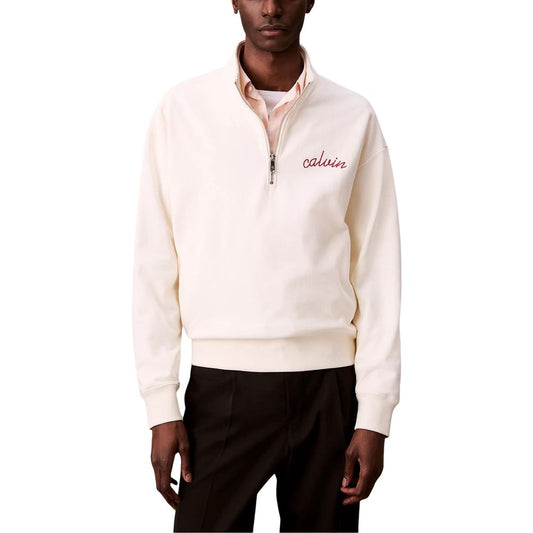Sudadera de algodón blanca de Calvin Klein Jeans