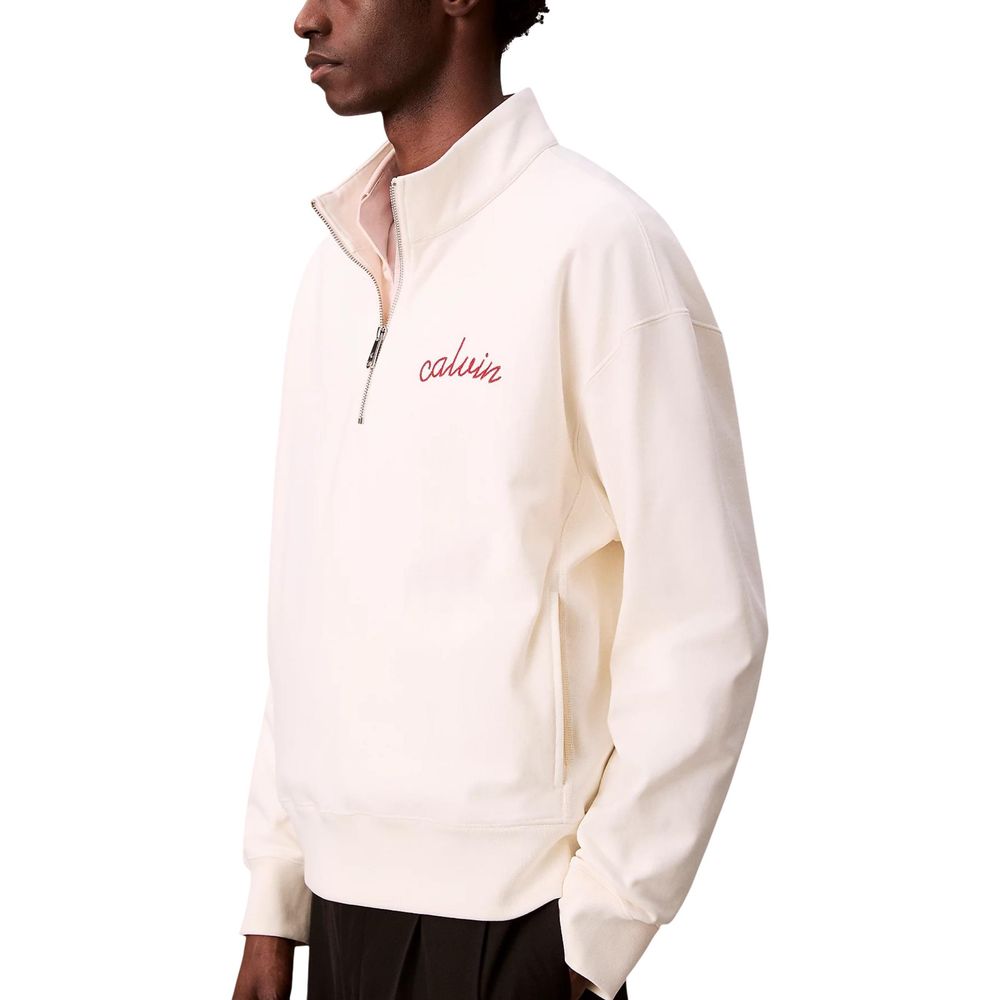 Sudadera de algodón blanca de Calvin Klein Jeans