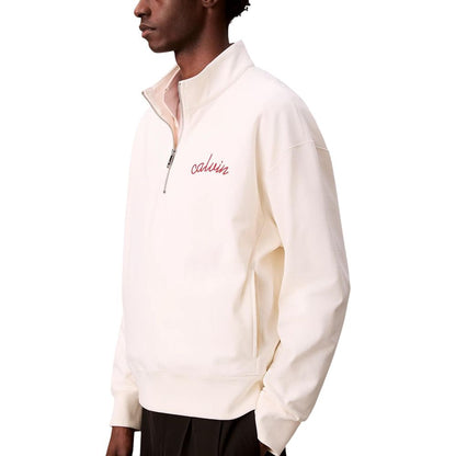 Sudadera de algodón blanca de Calvin Klein Jeans