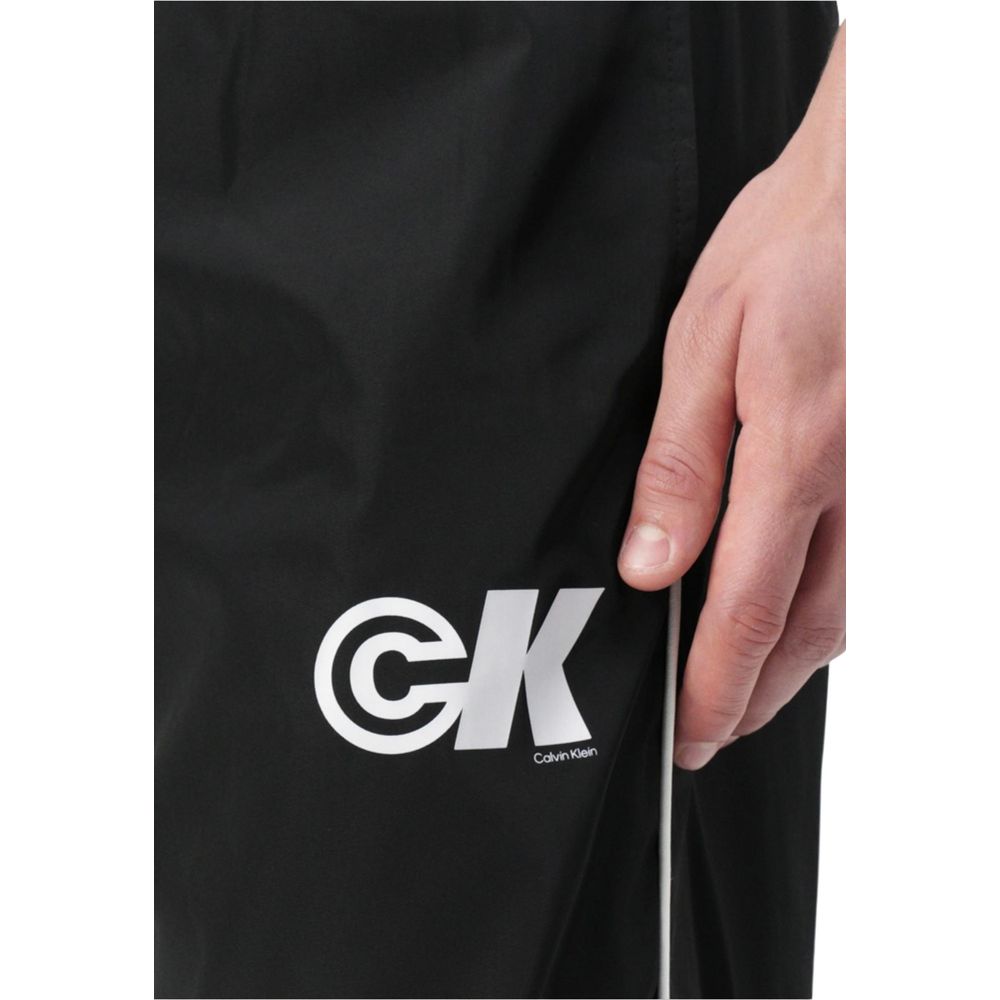 Calvin Klein Jeans Joggers de poliéster negros (Pantalones de entrenamiento)