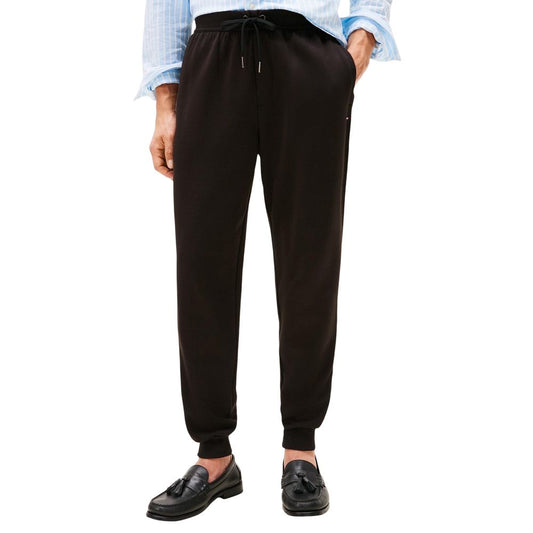 Pantalones deportivos negros de algodón Tommy Hilfiger