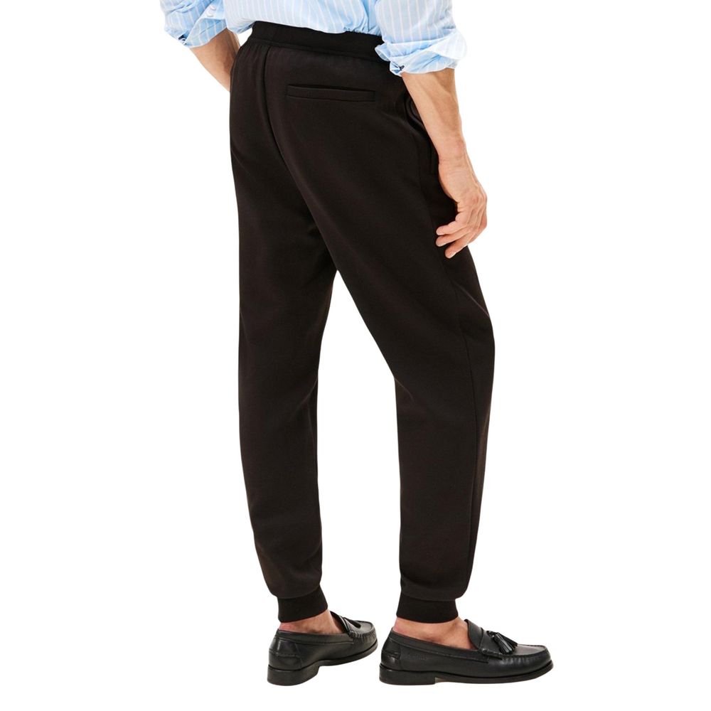 Pantalones deportivos negros de algodón Tommy Hilfiger