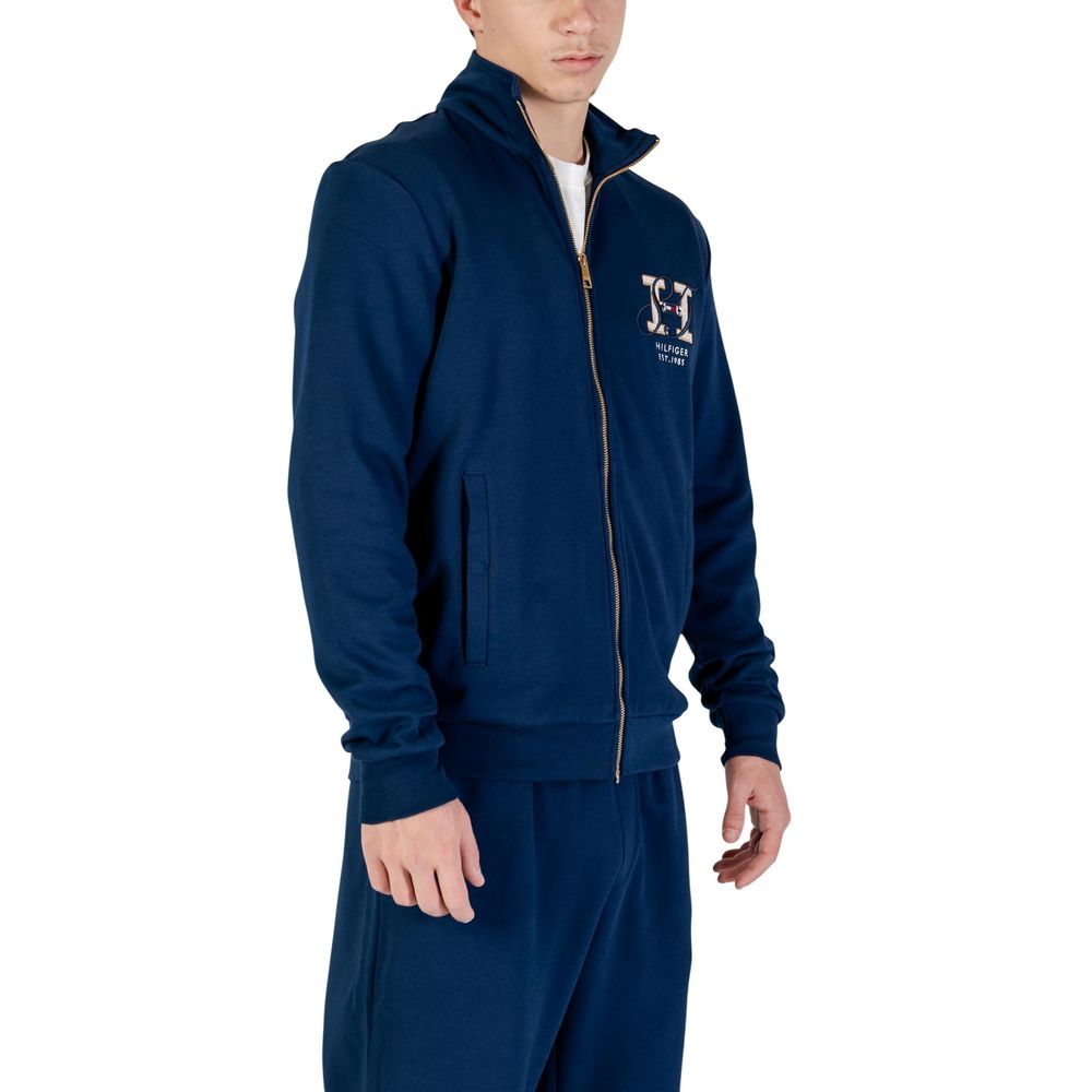 Sweat-shirt Tommy Hilfiger en coton régénéré bleu à impact réduit