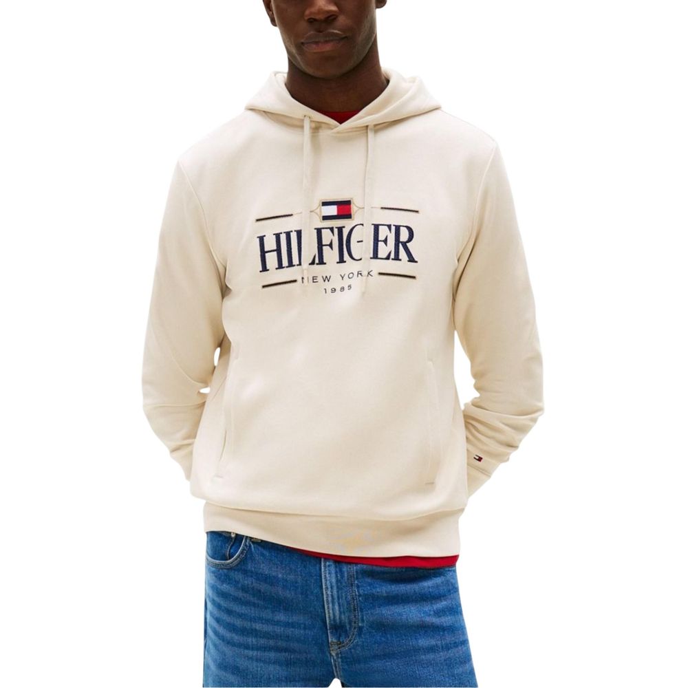 Sweatshirt Tommy Hilfiger Icon en Coton Biologique Beige