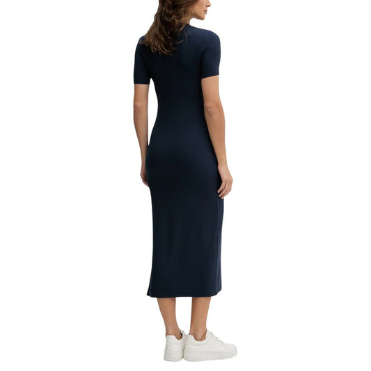 Vestido largo azul de modal Calvin Klein Jeans