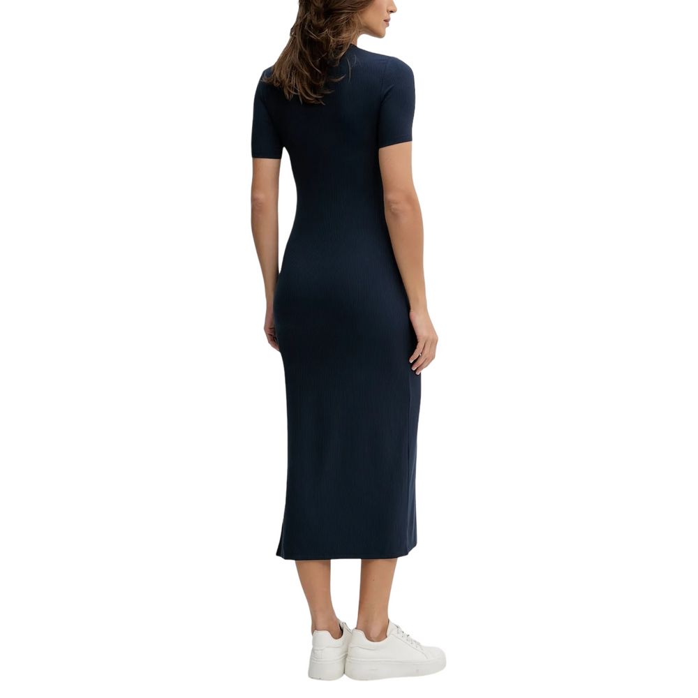 Vestido largo azul de modal Calvin Klein Jeans