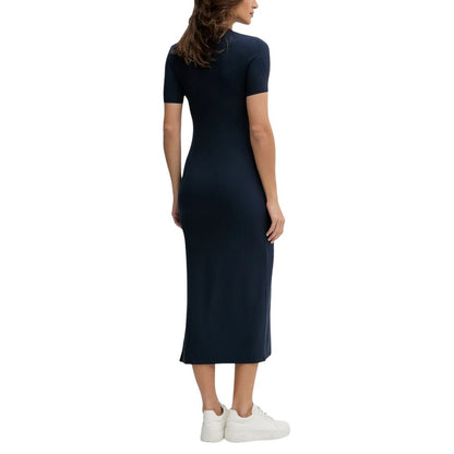 Vestido largo azul de modal Calvin Klein Jeans