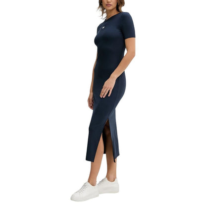 Vestido largo azul de modal Calvin Klein Jeans