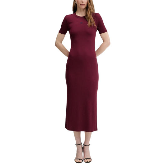 Vestido largo modal Burdeos de Calvin Klein Jeans