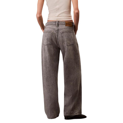 Calvin Klein Jeans Jean Boyfriend Gris En Coton