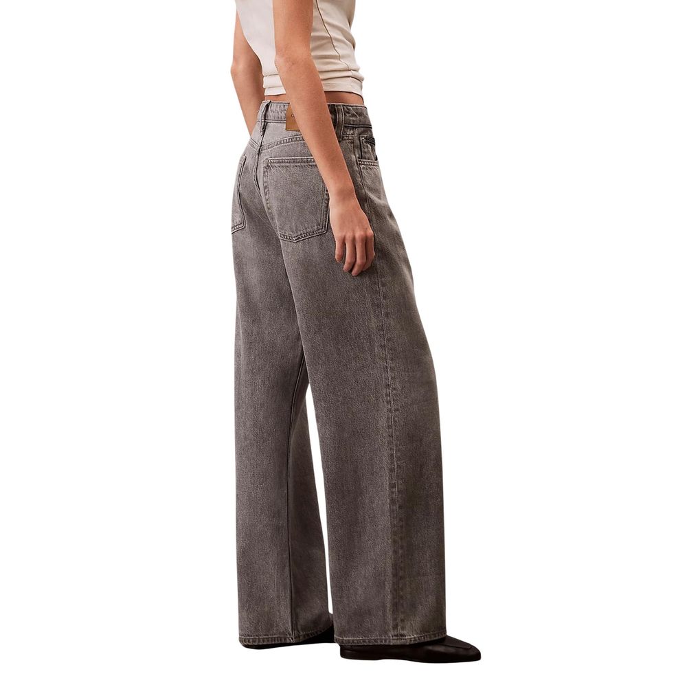 Calvin Klein Jeans Jean Boyfriend Gris En Coton