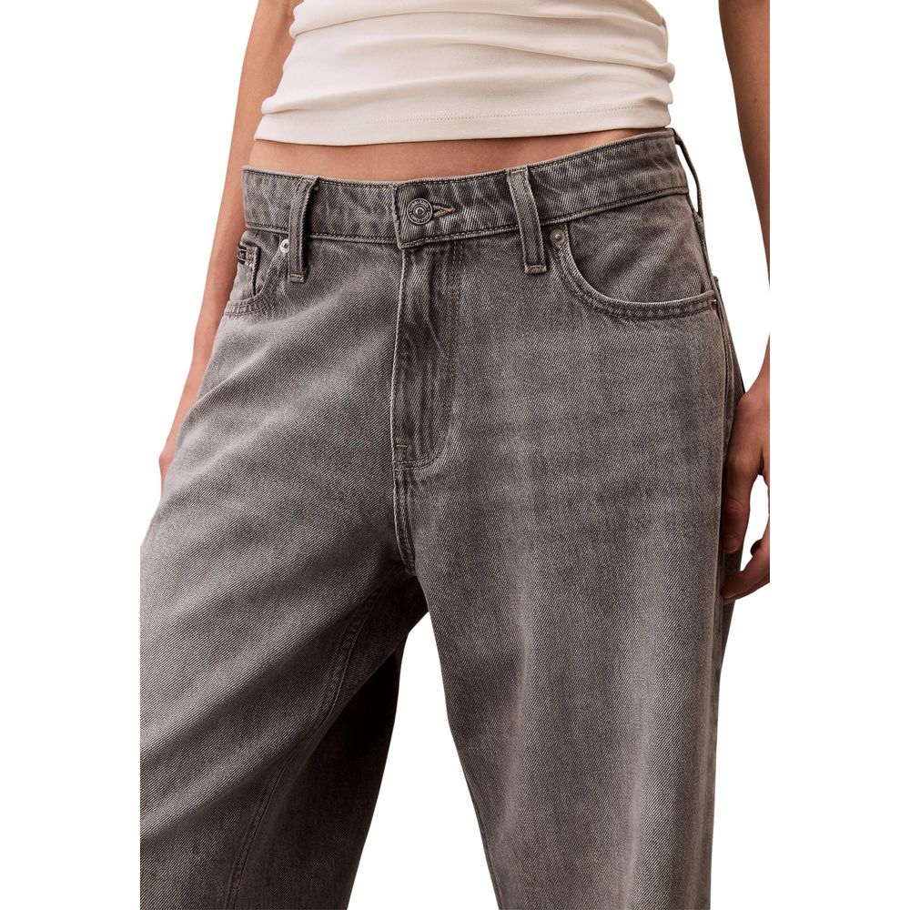 Calvin Klein Jeans Jean Boyfriend Gris En Coton