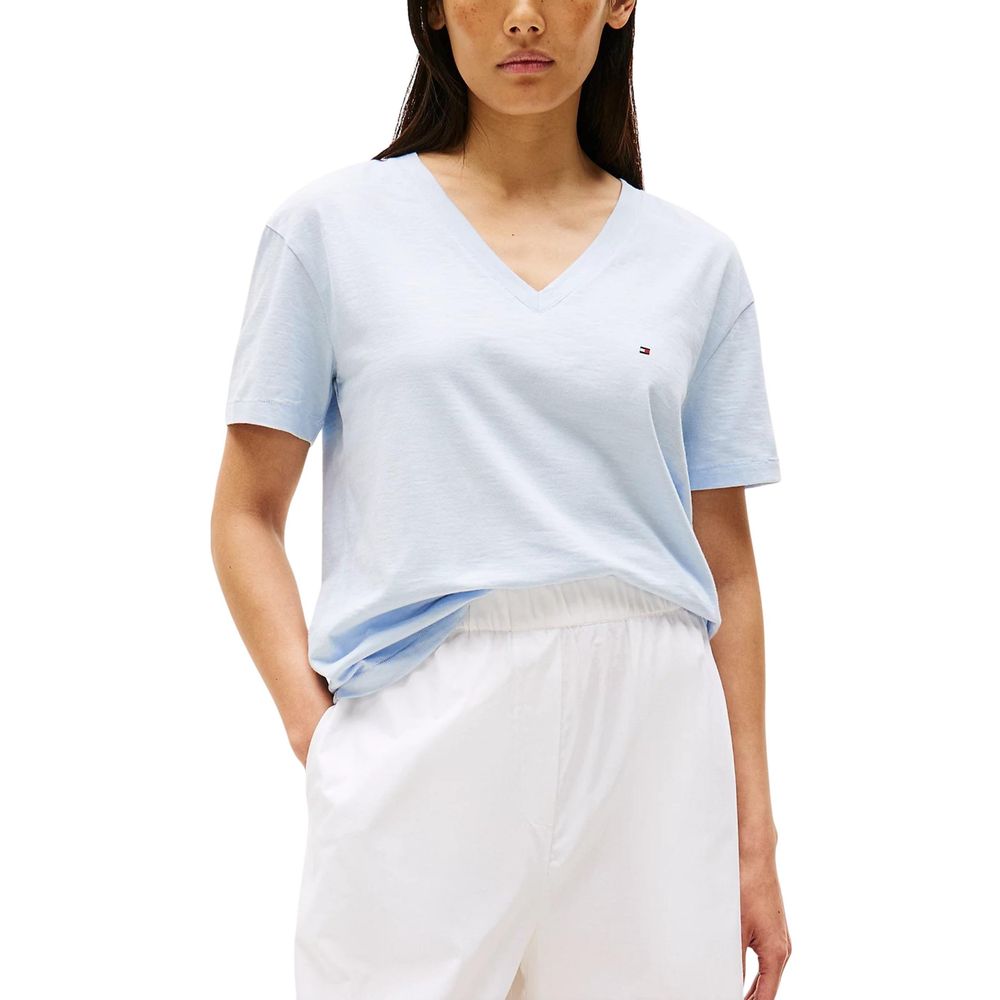 Camiseta Tommy Hilfiger de algodón orgánico azul