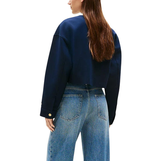 Blazer azul de viscosa Tommy Hilfiger