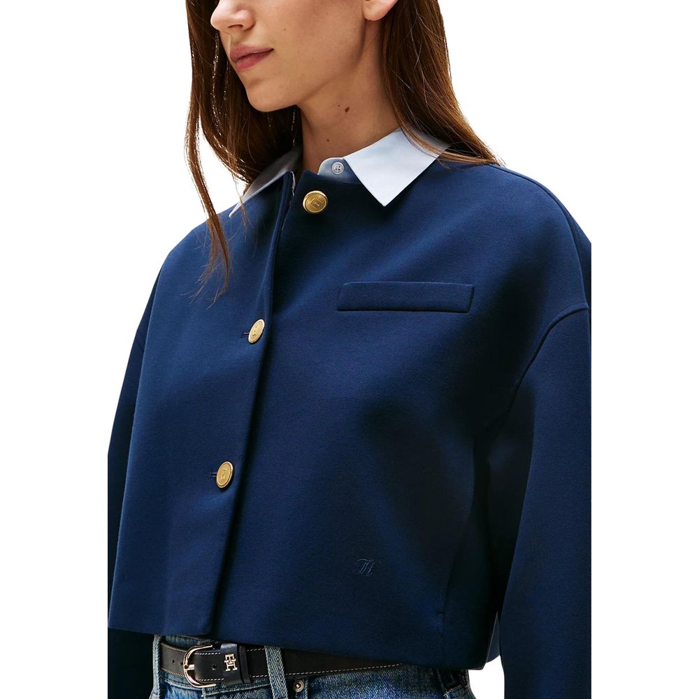 Blazer azul de viscosa Tommy Hilfiger