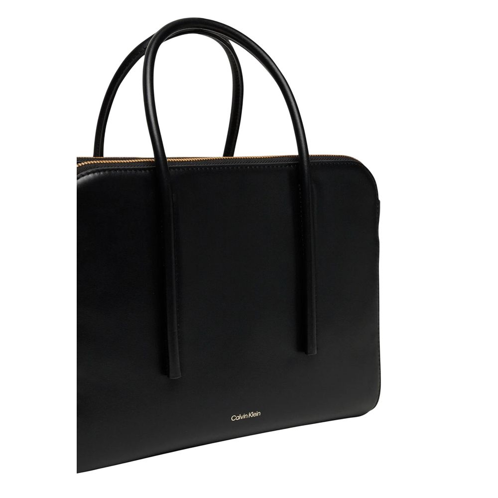 Bolso De Mano De Piel Negra Calvin Klein Carryall Mini Lv04f3034g