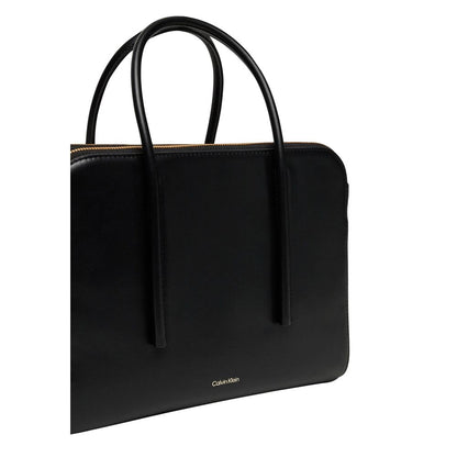 Bolso De Mano De Piel Negra Calvin Klein Carryall Mini Lv04f3034g