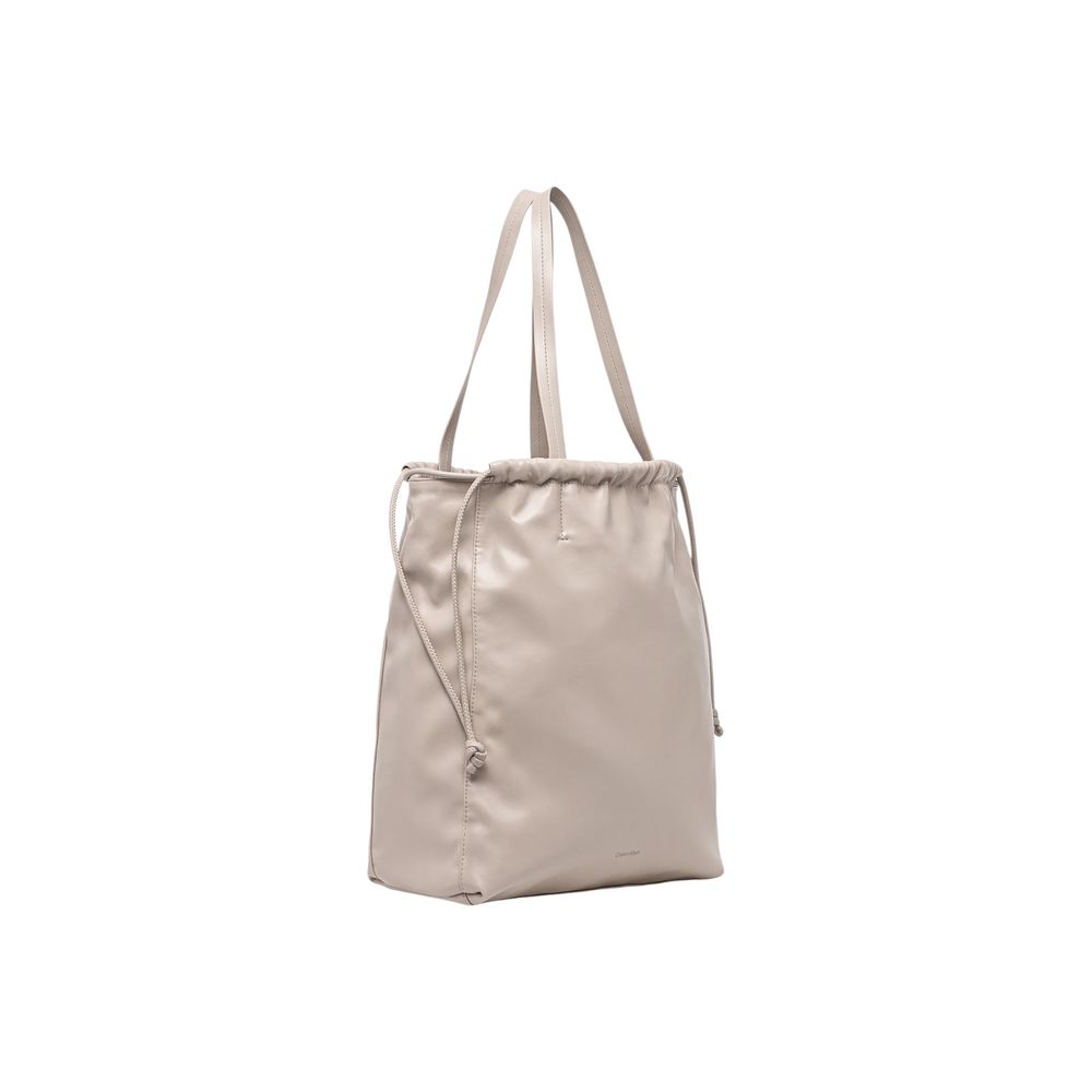 Bolso de mano Calvin Klein de polietileno beige