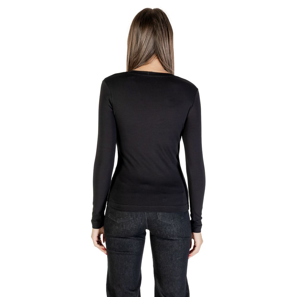Camiseta Guess de algodón negro de manga larga