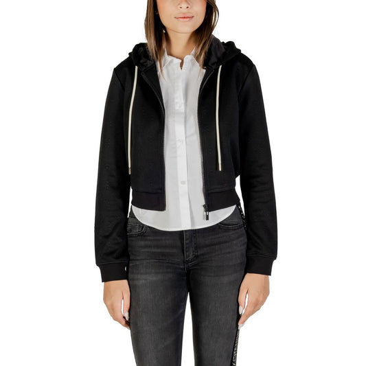 Sudadera con capucha de poliéster negra Guess Active