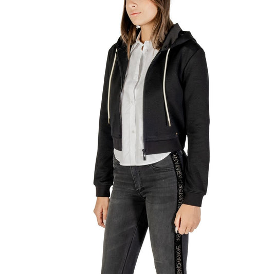 Sudadera con capucha de poliéster negra Guess Active