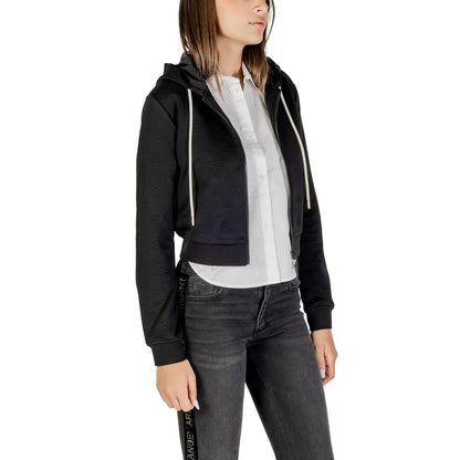 Sudadera con capucha de poliéster negra Guess Active